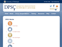 Tablet Screenshot of diabetesprevention.pitt.edu