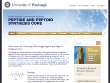 Tablet Screenshot of peptide.pitt.edu