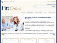 Tablet Screenshot of online.pitt.edu