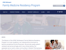 Tablet Screenshot of mckeesport.familymedicine.pitt.edu