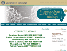 Tablet Screenshot of pharmacology.medicine.pitt.edu