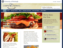 Tablet Screenshot of catering.pitt.edu