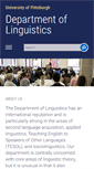 Mobile Screenshot of linguistics.pitt.edu