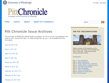 Tablet Screenshot of chronicle.pitt.edu