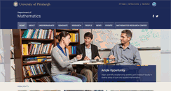 Desktop Screenshot of mathematics.pitt.edu