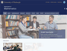 Tablet Screenshot of mathematics.pitt.edu